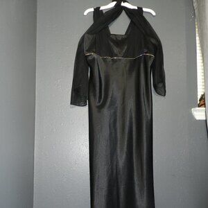 Aspeed Womens Black Formal 100% Polyester Scarf Diamond Cocktail Dress Size XXXL